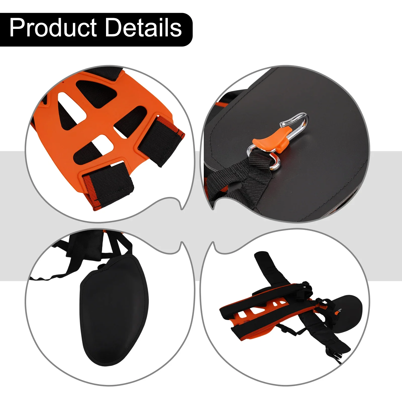 Ergonomic Adjustable Shoulder Harness Strap with Shock Absorbing Padding for Comfortable Use and Reduced Shoulder Pressure
