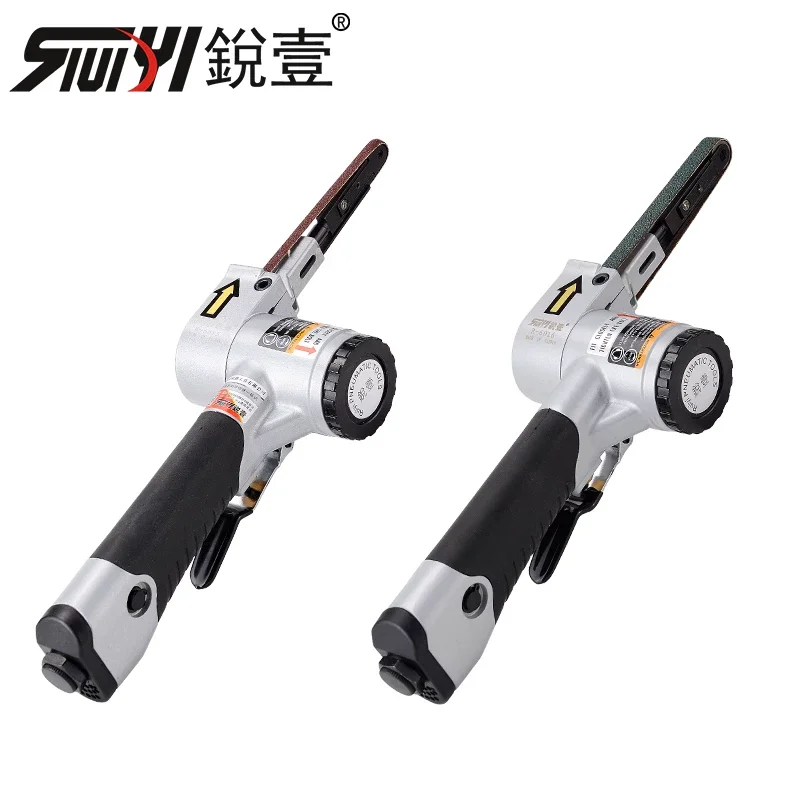 Ruiyi Pneumatic Belt Sander Grinder Polisher Ring Belt Small Handheld Polisher Edge Sanding Polishing Machine