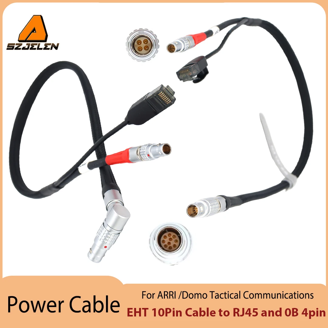 Hot Sale Camera ARRI EHT 10Pin Cable to RJ45 and 0B 4pin power for Network Interface Adapter NIA-1, Domo Tactical Communications