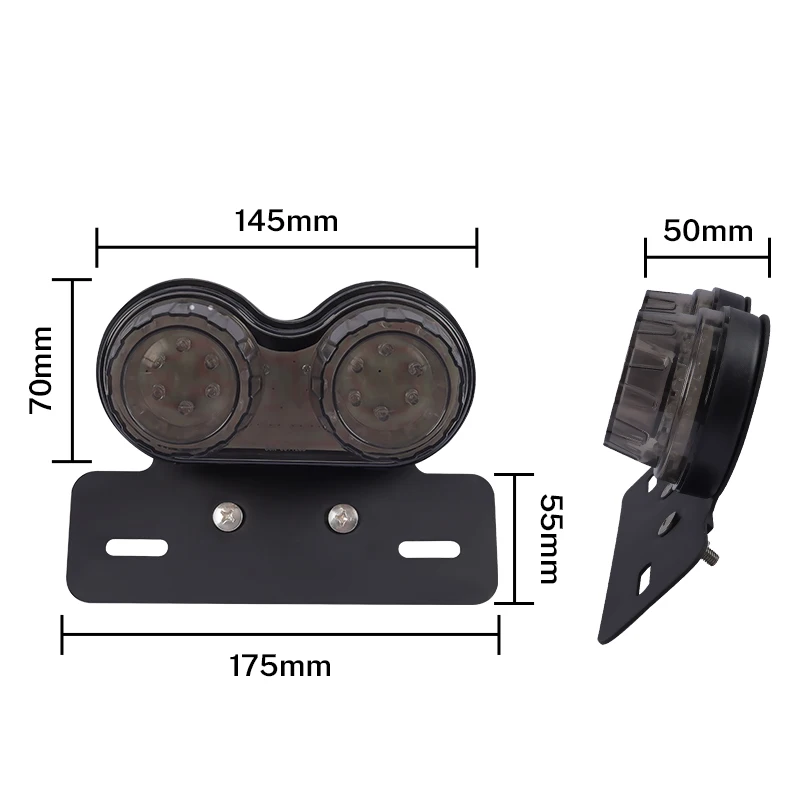 Universal 12V Motorcycle LED Brake Tail Light Signal Lights LED Integrated Tail Light with License Plate Bracket image 3