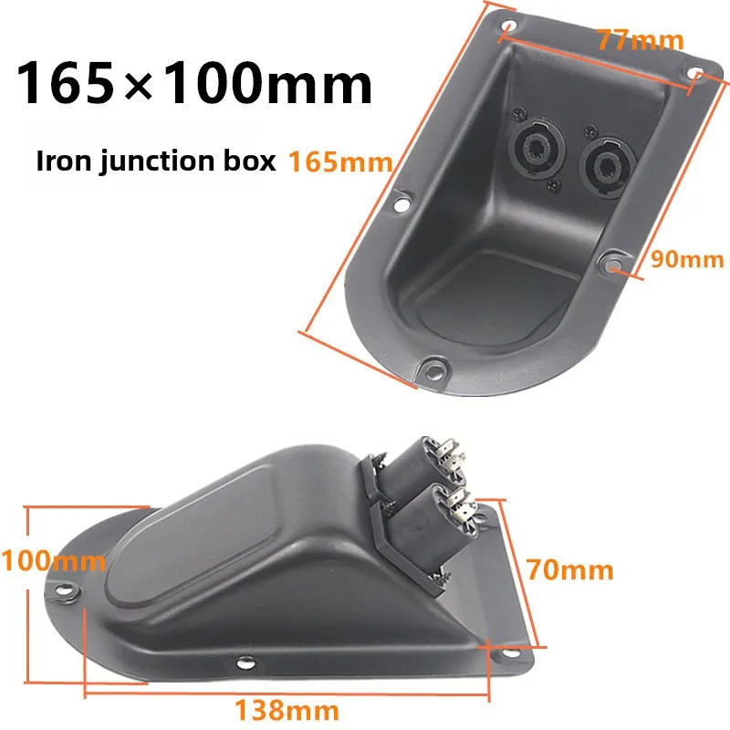 1 قطعة صندوق سلك الحديد المرحلة صندوق وصلات الصوت أربعة بطاقة الأساسية صنبور أنثى المقبس لوحة الأسلاك ، لوحة الحديد XLR المقبس الملحقات #6