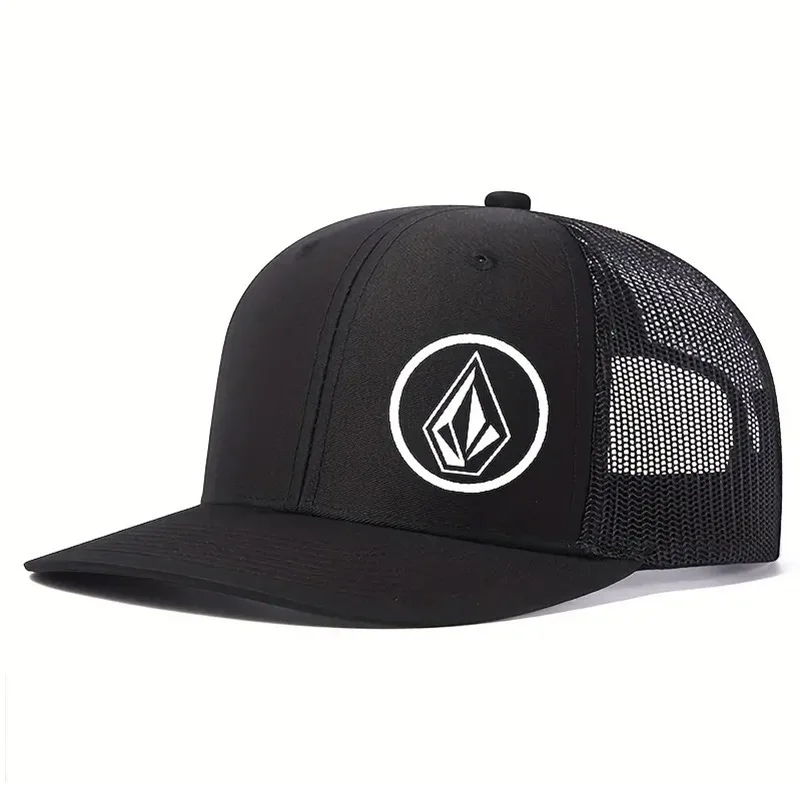 Diamond print slightly curved baseball net hat, street hip-hop fashion breathable hat, men's and women's trendy style