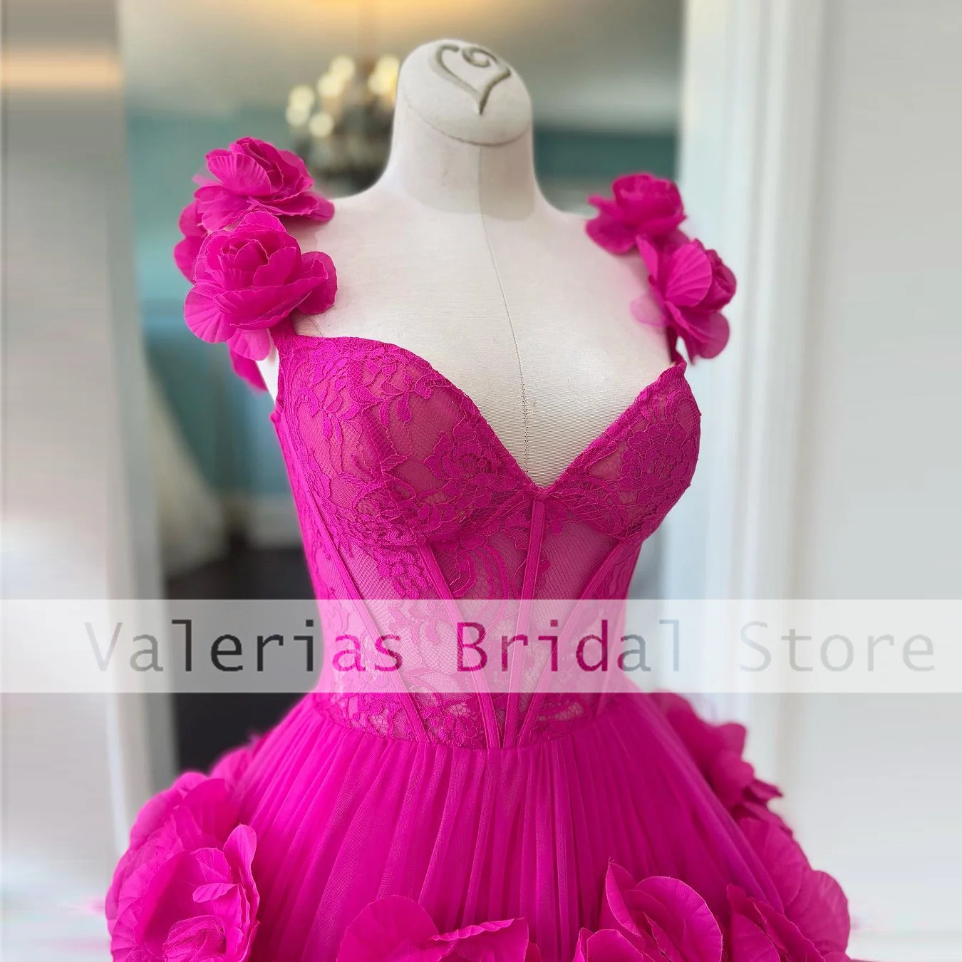 Pretty Pink Cocktail Dress Handmade 3D Flower Lace Formal Party Dresses Mini Saia Graduação Sexy Vestidos Curtos Personalizado