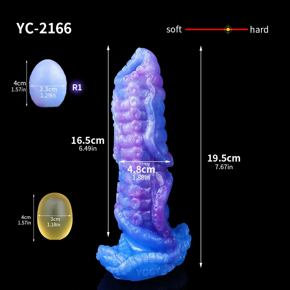 YOCY tentakel Anal Plug oviposer silikon fantasi Lay telur Dildo mainan untuk wanita pria Masturbator telur bersinar DIY