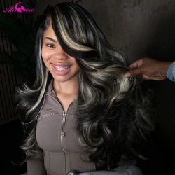1B/27 Body Wave Wig Human Hair 13x4 Lace Frontal Wig Blonde Highlight Brazilian Hair Lace Front Wigs For Black Women 180 Density