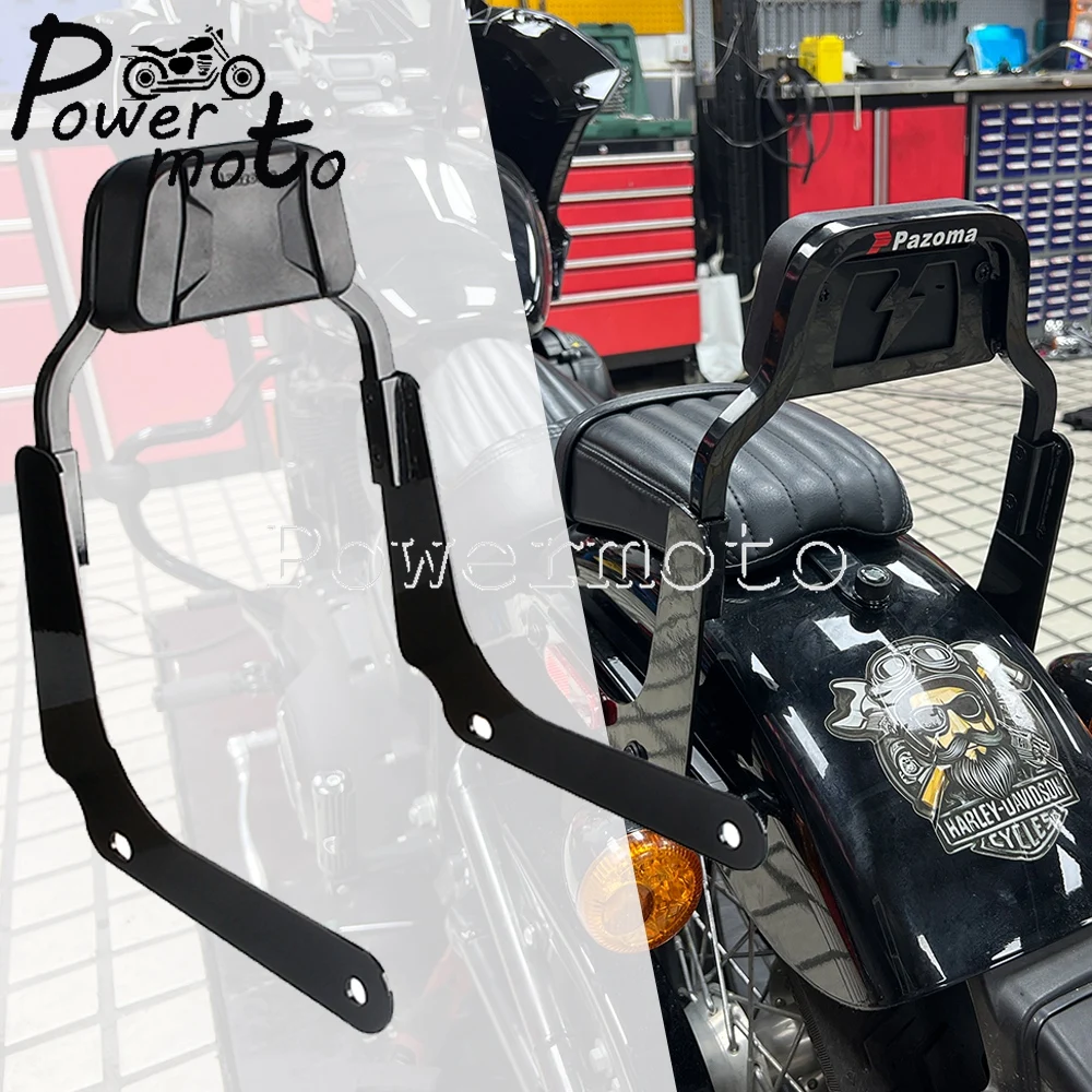 

Motorcycle Backrest For Harley Softail FLDE FLSL FXBB FXBBS FXST 18-25 Passenger Seat Support Sissy Bar Super Simple Club Style