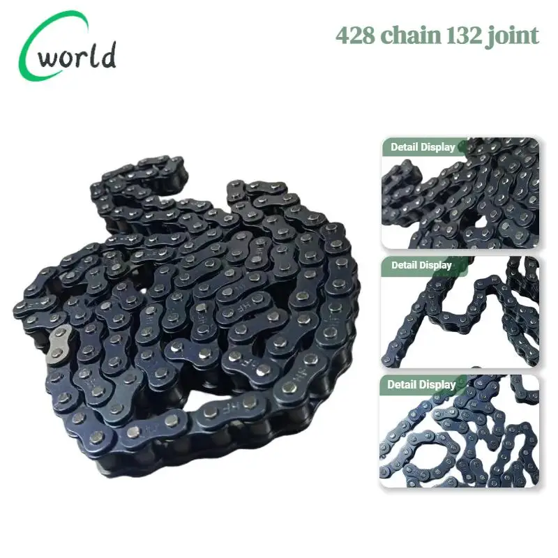 

Premium 428 Chain (132J428H) & Metal Chain Buckle Accessories: Durable Engine & Motorcycle Chain Parts