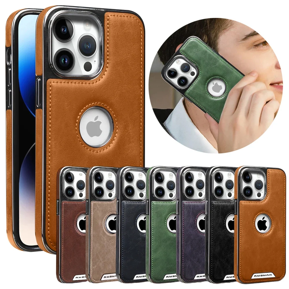 Magnetic Leather Phone Case For iPhone 16 12 13 14 15 Pro Max 15 Puls Anti-drop Phone Cover Magsafe Protective Shell