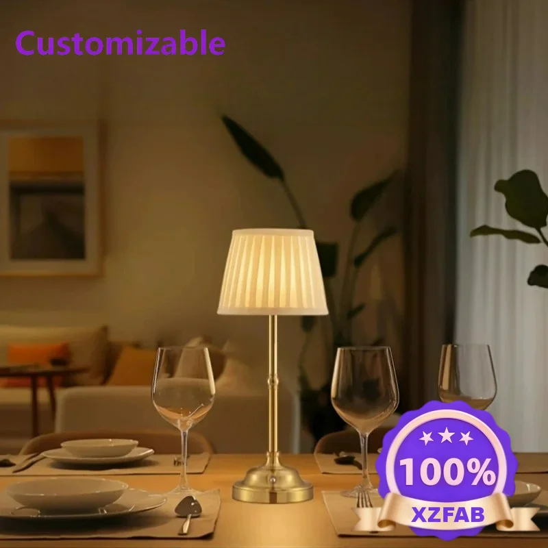 Factory Direct 2026 Modern simple charging cloth cover table lamp table lamp dining table atmosphere American bedroom bedside