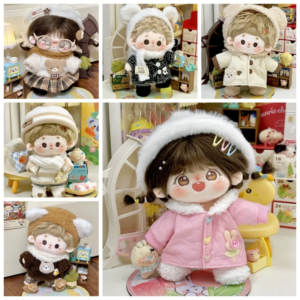 Coat 20cm Cotton Doll's Clothes Winter Set Outfit Doll Clothes Dress Multi Color Mini Cotton Doll Outfit Dress Children Gift