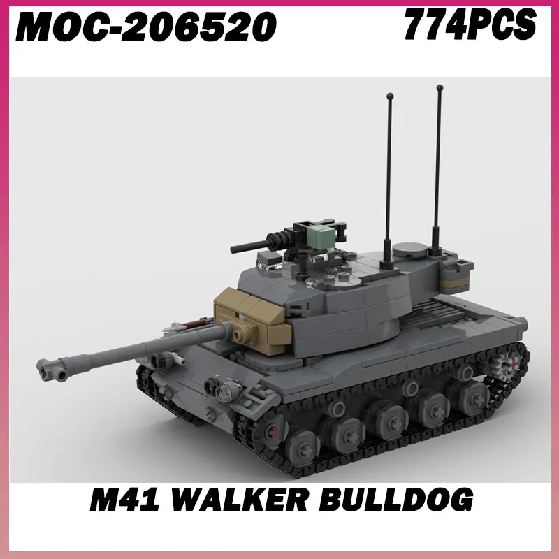 744PCS MOC-206520 M41 Walker Bulldog Car Model Building Blocks Bricks DIY Toys Gift DIY Model Bricks High Difficulty Educational