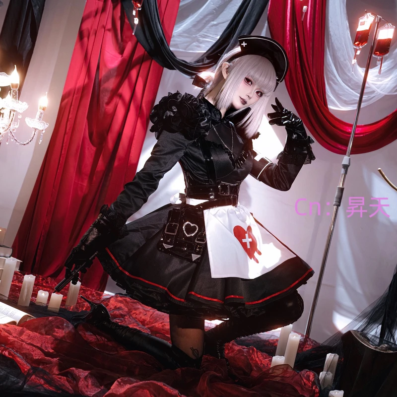 2025 New Mooyiyi cos Florence Nightingale Cosplay Costume Halloween Christmas Role Playing fate Sexy nurse little devil
