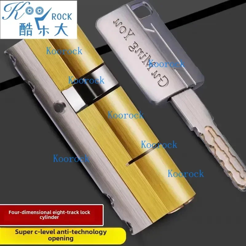 Ultra C-Grade High-Security Door Lock Cylinder - Pure Copper Leaf Lock for Home/Gate/Iron Doors (B-Level Upgrade Replacement