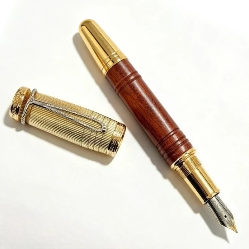 luxury-new-m-b-fountain-pens-wooden-collection-4810-m-black-07mm-refill-ink-pen-for-students-business-calligraphy-lovers-pens