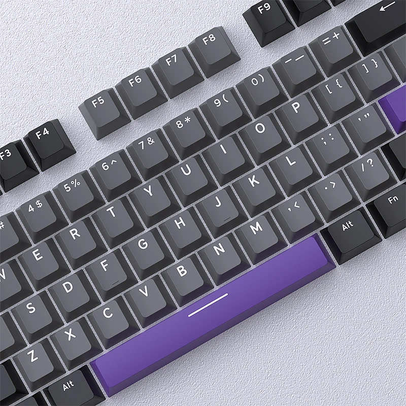 Conjunto de 126 Teclas PBT Double Shot Cherry para Teclado Mecânico Gamer Sem Fio com Switches MX - Compatível com Teclados GMK67, GMK87, GMK61