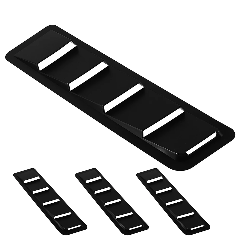 

4pcs Air Intake Vent Cover Abs Engine Vents Car Hood Louvers Impact Resistant Durable Easy Install Stylish Design Automotive