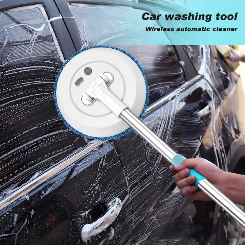 Limpador de esfregão giratório elétrico sem fio automático 2 em 1, limpador doméstico molhado e seco, porta de teto de vidro de carro, janelas, máquina de purificação de chão