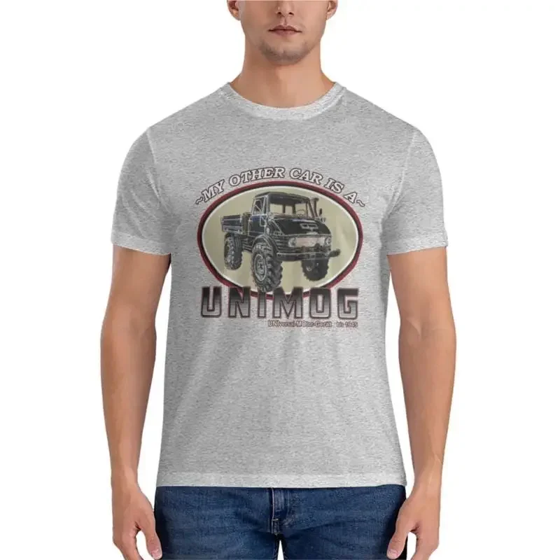 heavyweight Informal New Arrival Summer t shirt men My other car is a UNIMOG Classic T-Shirt Men's men clothing Cottom mens image 2