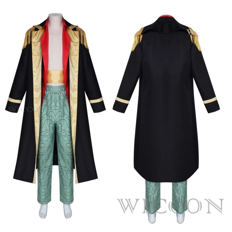 Marshall D Ensinar Anime Cosplay Traje, Chapéu De Fantasia, Casaco, Calças, Roupas de Halloween, Carnaval Disfarce Suit, Homens Adultos