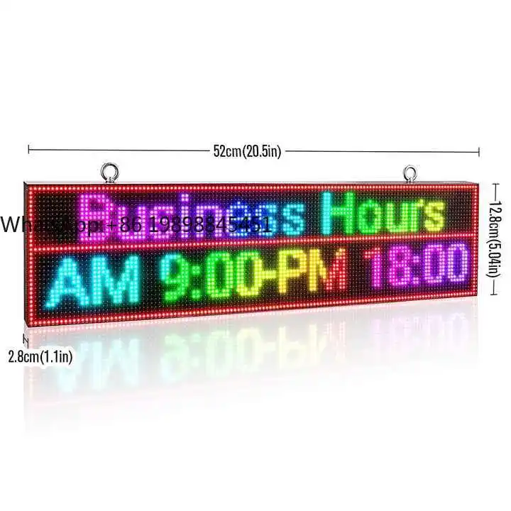 

WiFi Indoor LED Display Screen P4 Full Color Smartphone Wireless Programmable Text Animation Timer