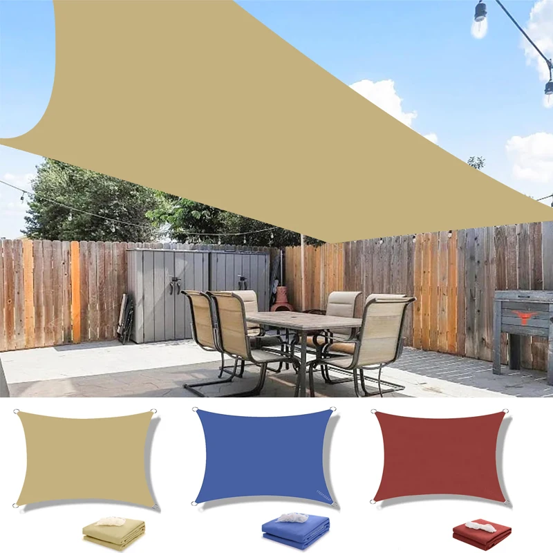 Auvents extérieurs imperméable pare-soleil voile jardin Canopi pour terrasse voiture toile auvent Rectangle piscine abri solaire parasol voile