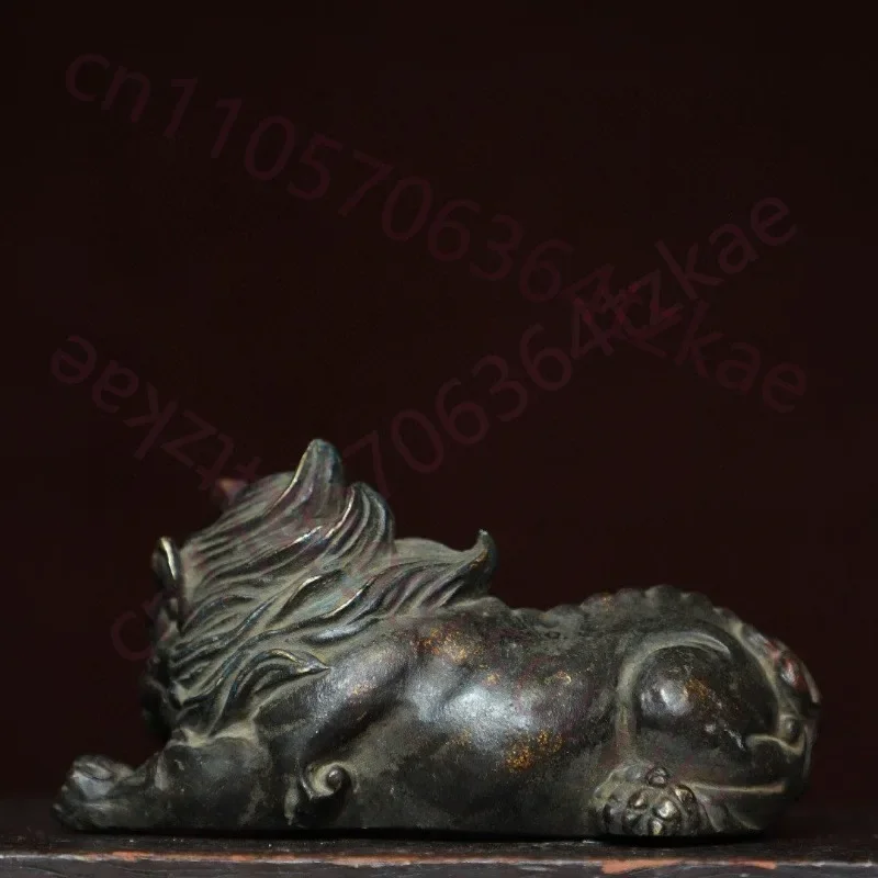 Hand-Cast Premium Metal Lion Pi Xiu Statue - 3.1