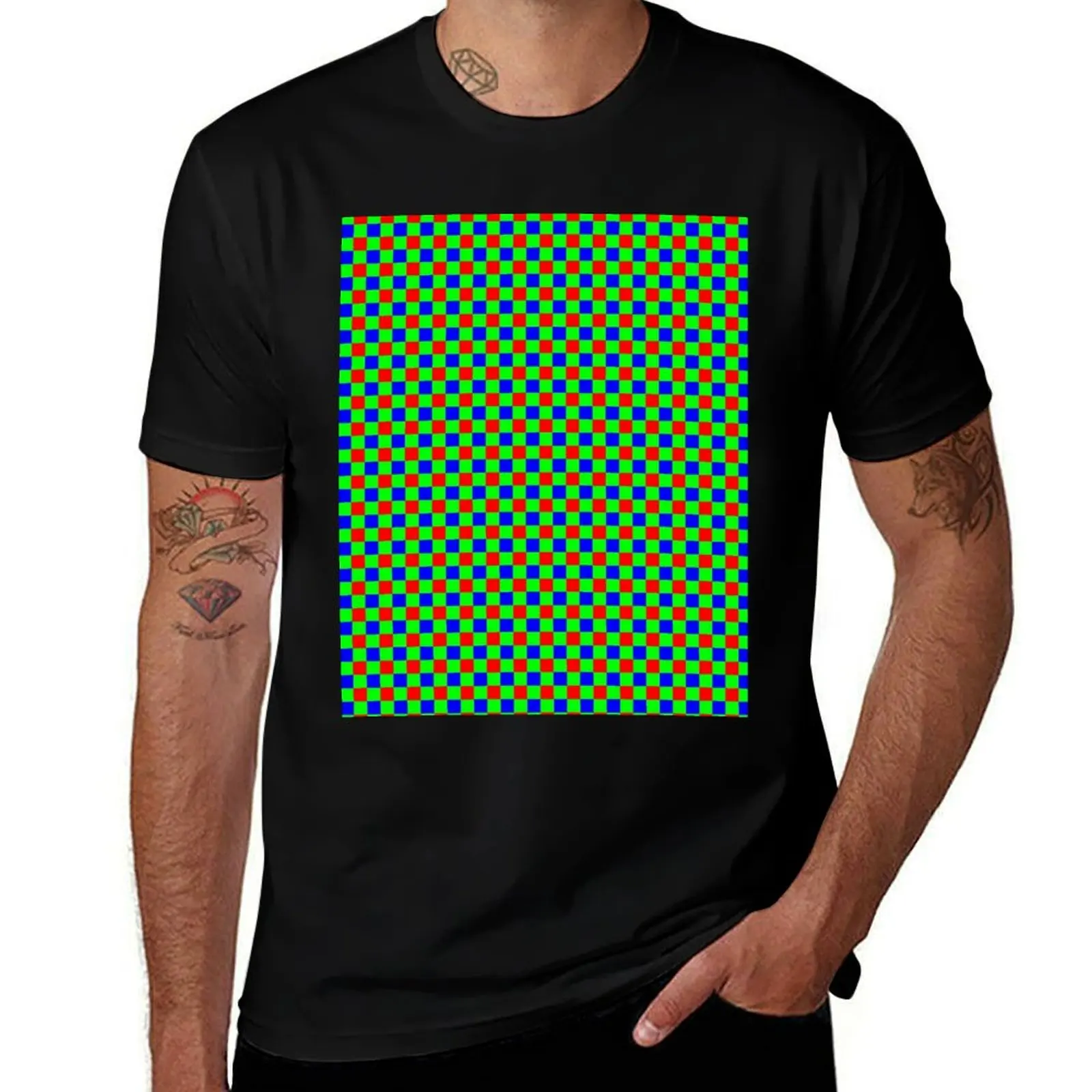 Digital Sensor Bayer Pattern T-Shirt graphic shirts korean fashion mens clothes