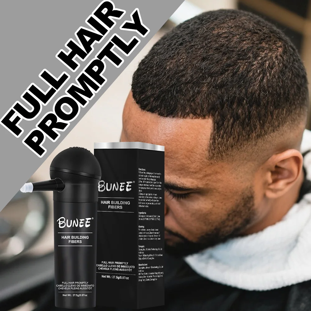 بودرة ألياف الشعر المضغوطة بالضغط من BUNEE 27.5 جم - فوهة رش، مضادة للانزلاق، خالية من الفوضى، سماكة غير مرئية، حجم 24 ساعة