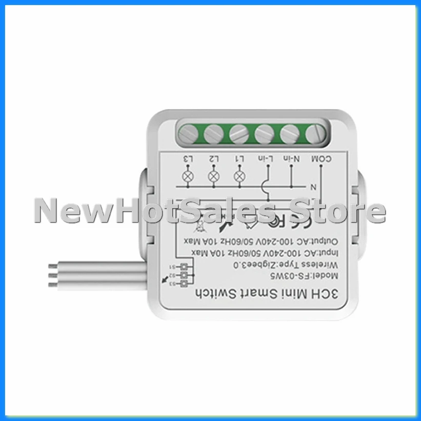 

Модуль релейного переключателя Zigbee, 10 А, 3-канальный AC100-240 В, работает с домашним мини-модулем интеллектуального переключателя-VVBC