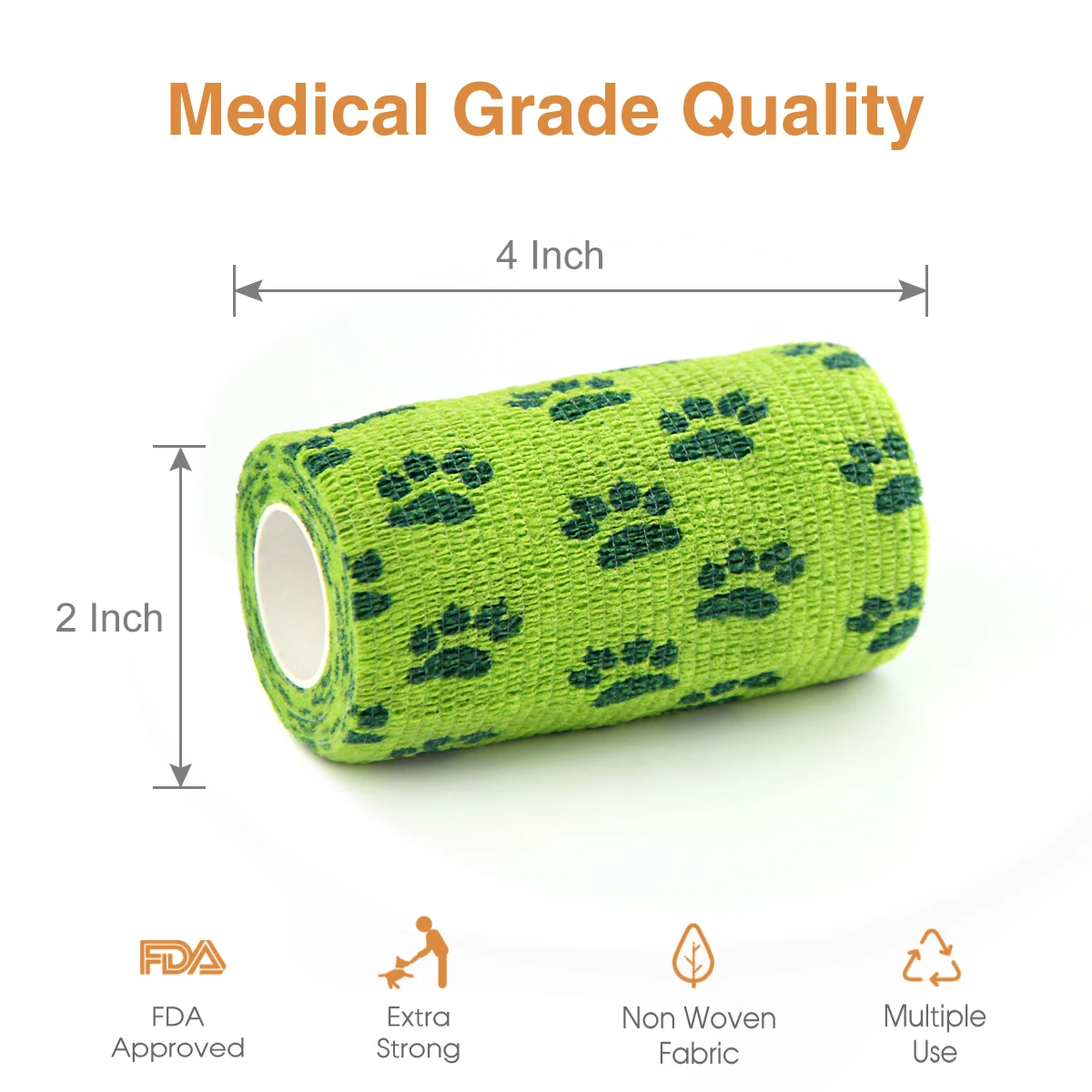 2.5/5/7.5/10cm*4.8m 6 Roll Colorful Non Woven Elastic Self Adhesive Sports Bandage Cohesive Bandage for Fixing Finger Wrist Leg