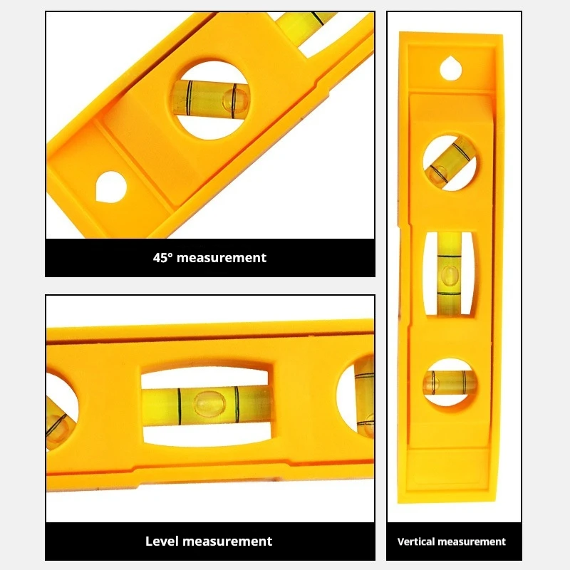 6 inches Torpedo Spirit Level Magnetic 3 Bubble Mini Small Level Ruler for Picture Frame Furniture Leveling Measuring Hand Tool