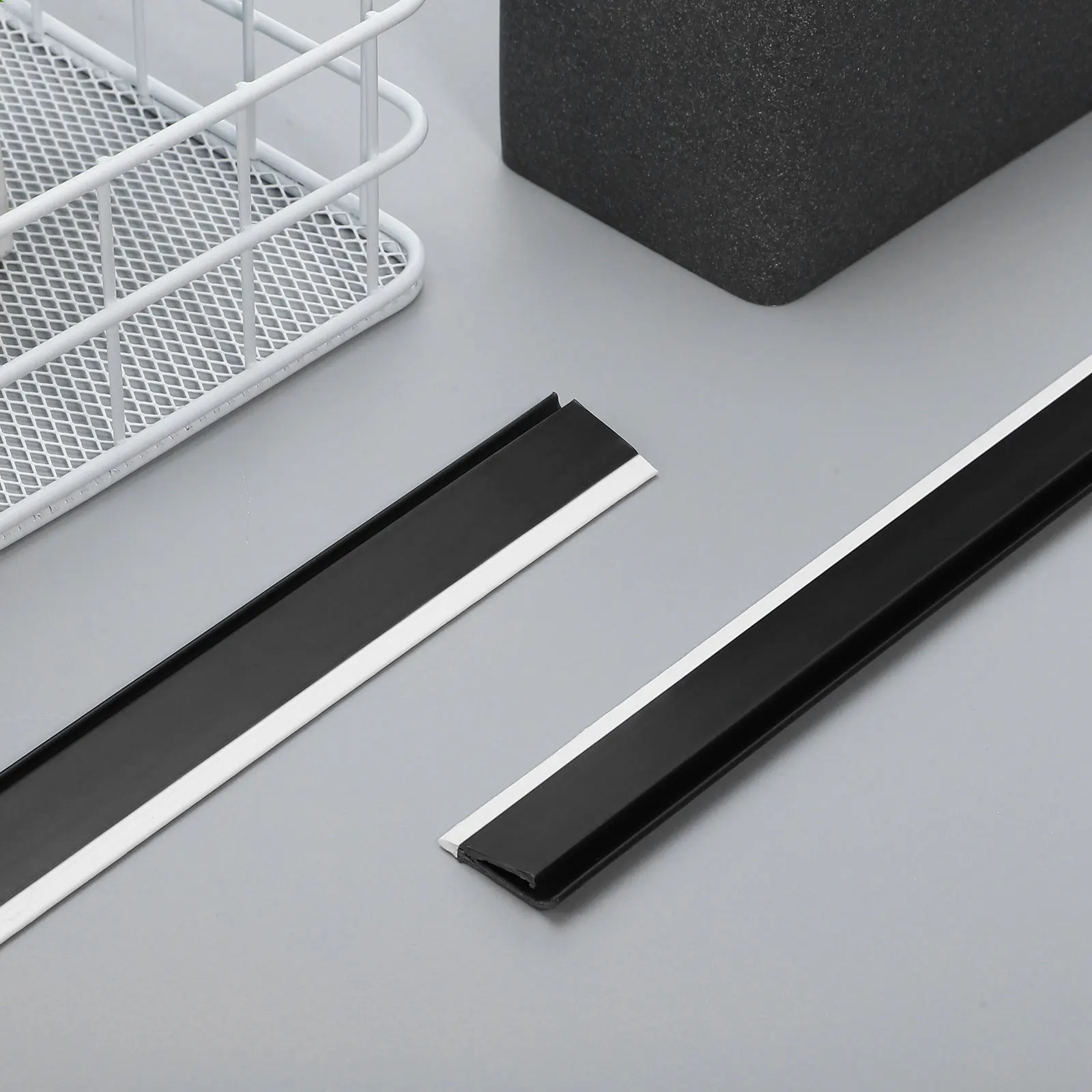 

2pcs Plastic Edge Replacement Strip Multi-Functional Insert For Floor Cleaning Garbage Shovel Repair Table Wiping Corner