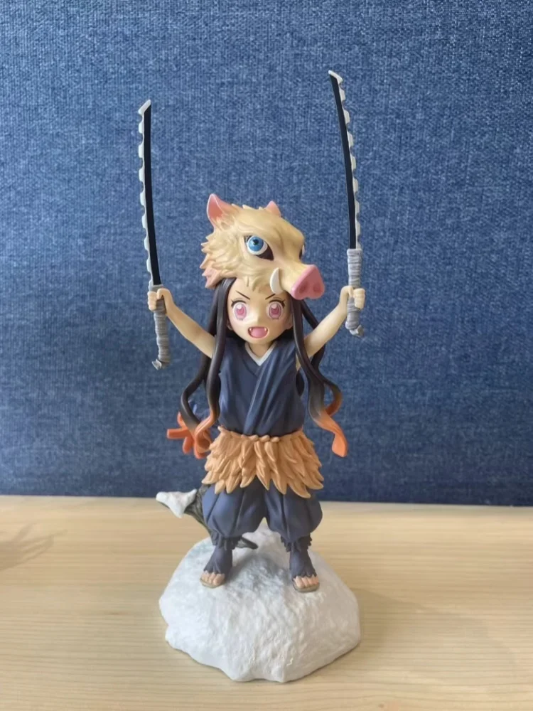 20cm Anime Demon Slayer Figure Kamado Nezuko Midouzi Cos Lnosuke Kimetsu Figurine PVC Decoration Statue Model Toys Gift