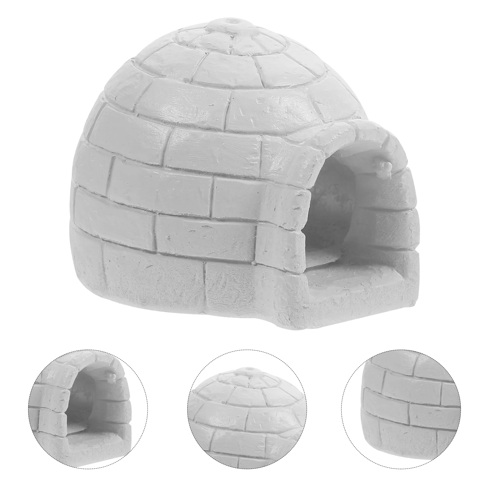 Micro Landscape เครื่องประดับ Ice House ตกแต่งเค้ก Igloos เรซิ่นหัตถกรรม Figurines สําหรับเด็กฟาร์มเด็ก