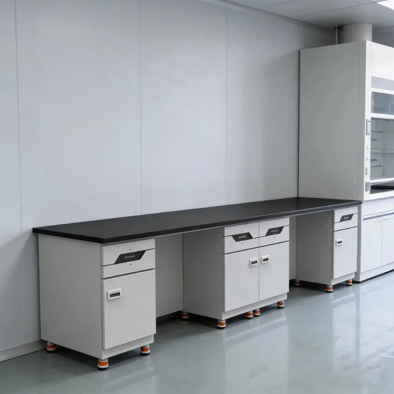 Steel Contemporary School Laboratory Side Workbench Open Space Floor Standing Lab Furniture System for Teaching Engineering