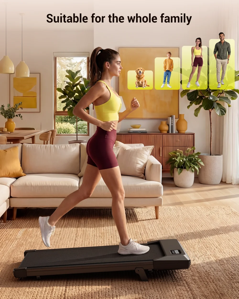 Superun 16.14 * 31.50 Inches Run Belt Walking Pad Treadmills, 1.2 HP 2.5 MPH-4 KPH Pad Treadmill 250 lbs Capacity