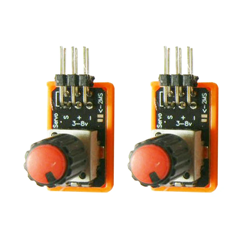 2PCS 3V-8V 50Hz Servo Tester with Power Indicator 25x15mm Mini Size Double Row Pins ESC Testing Tool for Drone RC Model Airplane