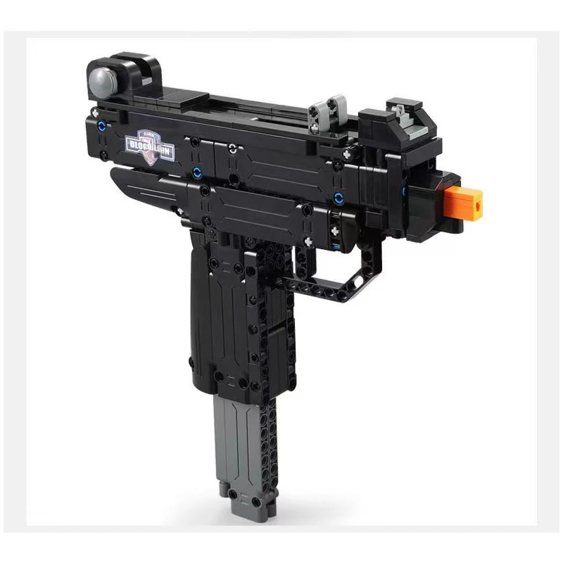 Technical WW2 UZI Submachine Gun Sighting Telescope Models Sniper Building Blocks For Assault Rifle Bricks Toys For Kids Gifts