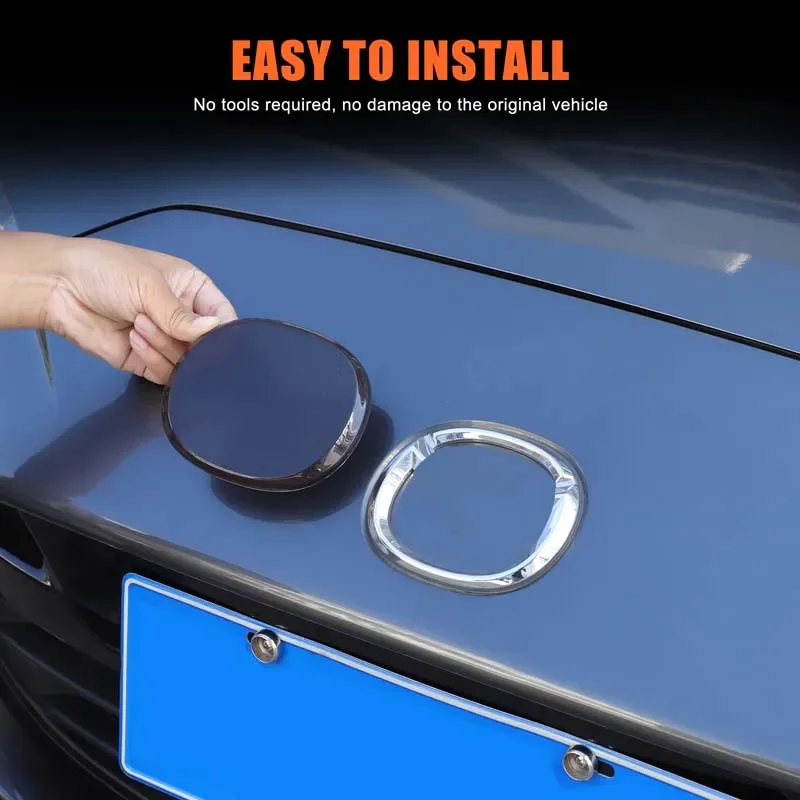 

ABS Smoked black For Mazda MX-5 ND MX5 2016-2025 Car front and rear car logo protective cover sticker car decoration accessories