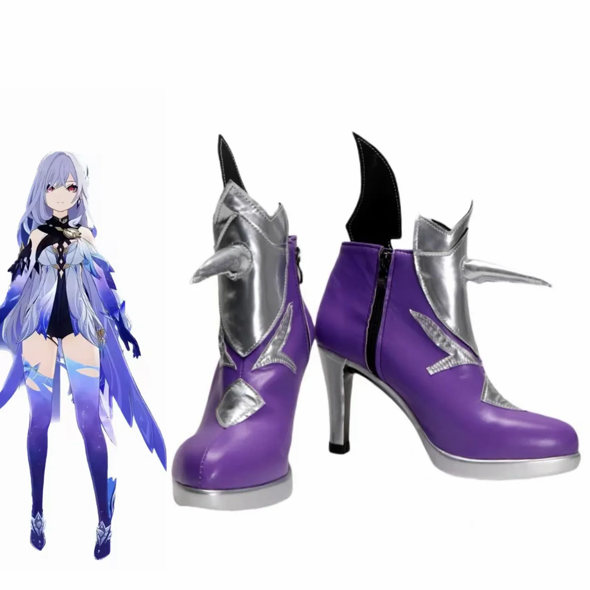 Skirk คอสเพลย์ Genshin Impact ผู้ใหญ่ Carnival รองเท้าอะนิเมะปาร์ตี้ฮาโลวีนรองเท้า Masquerade ผู้หญิงเกม