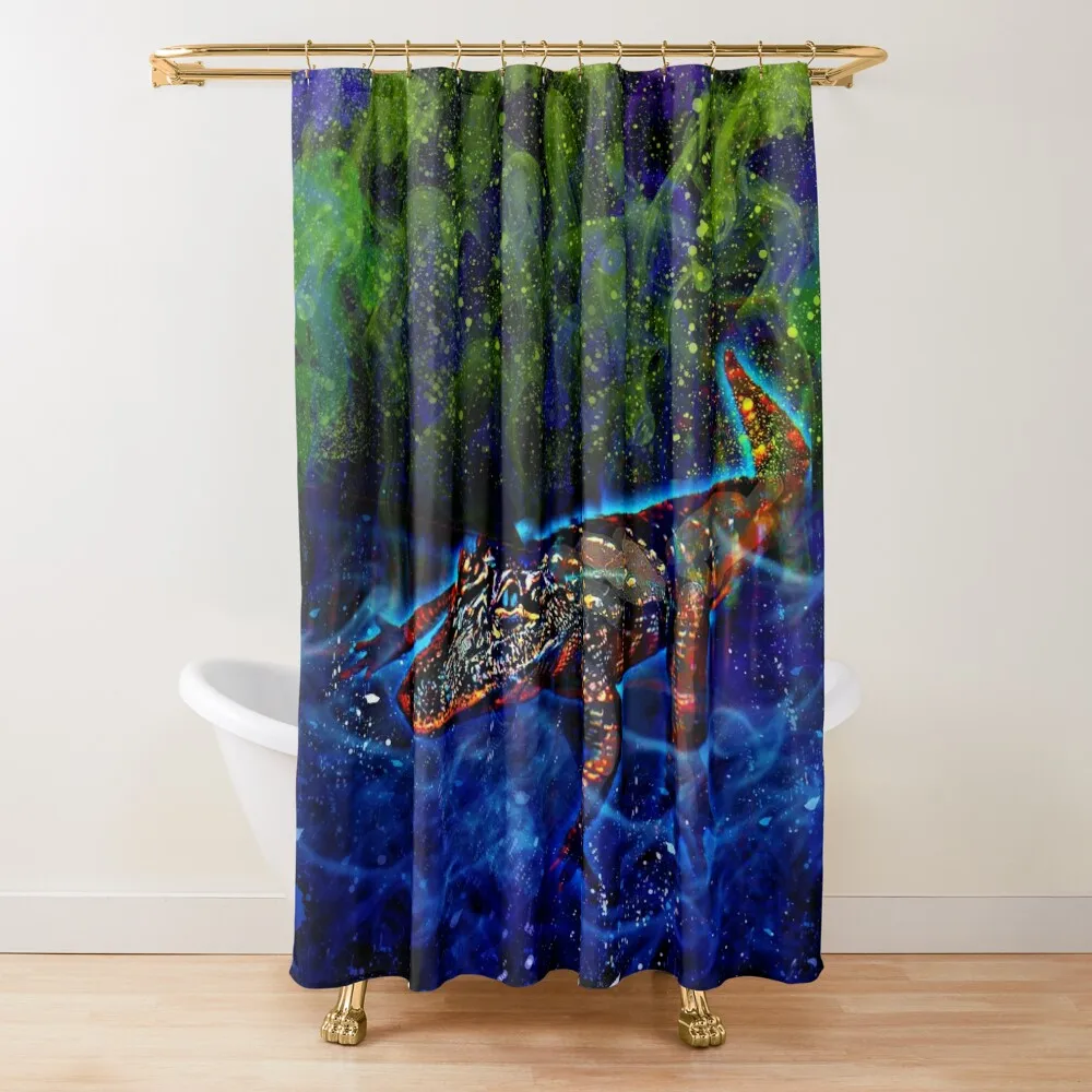 

Gator Shower Curtain Anime Shower Funny Shower Set For Bathroom Waterproof Curtain