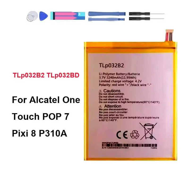 بطارية الجهاز اللوحي لـ Alcatel Onetouch POP 7 8 P310A 10 9.6، OT-P360X Pixi 3 LTE/Pixi 7.0 4G P321 P320 P320A P320X Bateria