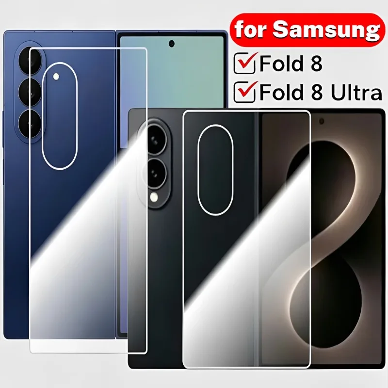 Fold8 Ultra Back Protective Tempered Glass For Samsung Galaxy Z Fold 8 Ultra Clear Full Cover Back Film For Galaxy Z Fold8