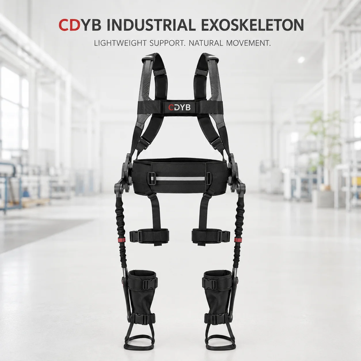 Lightweight Lumbar Assist ExoSkeleton For Fatigue-Reducing Bending & Repetitive Lifting In Manufacturing And Construction