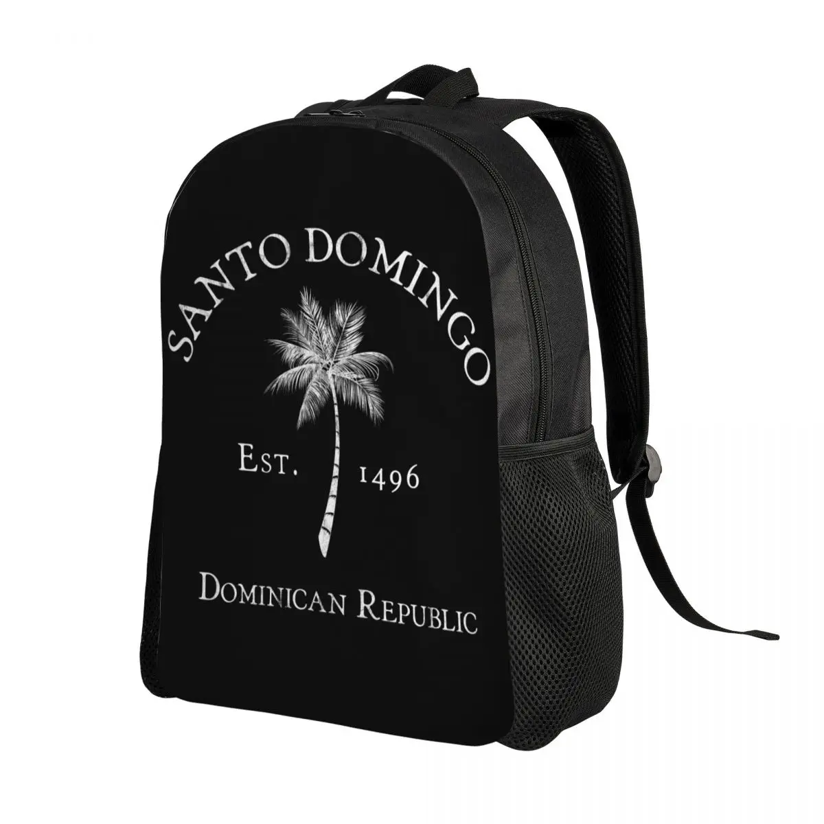 Custom Santo Domingo Dominican Republic Vintage Backpack for Men Women Water Resistant School College Bag Print Bookbags