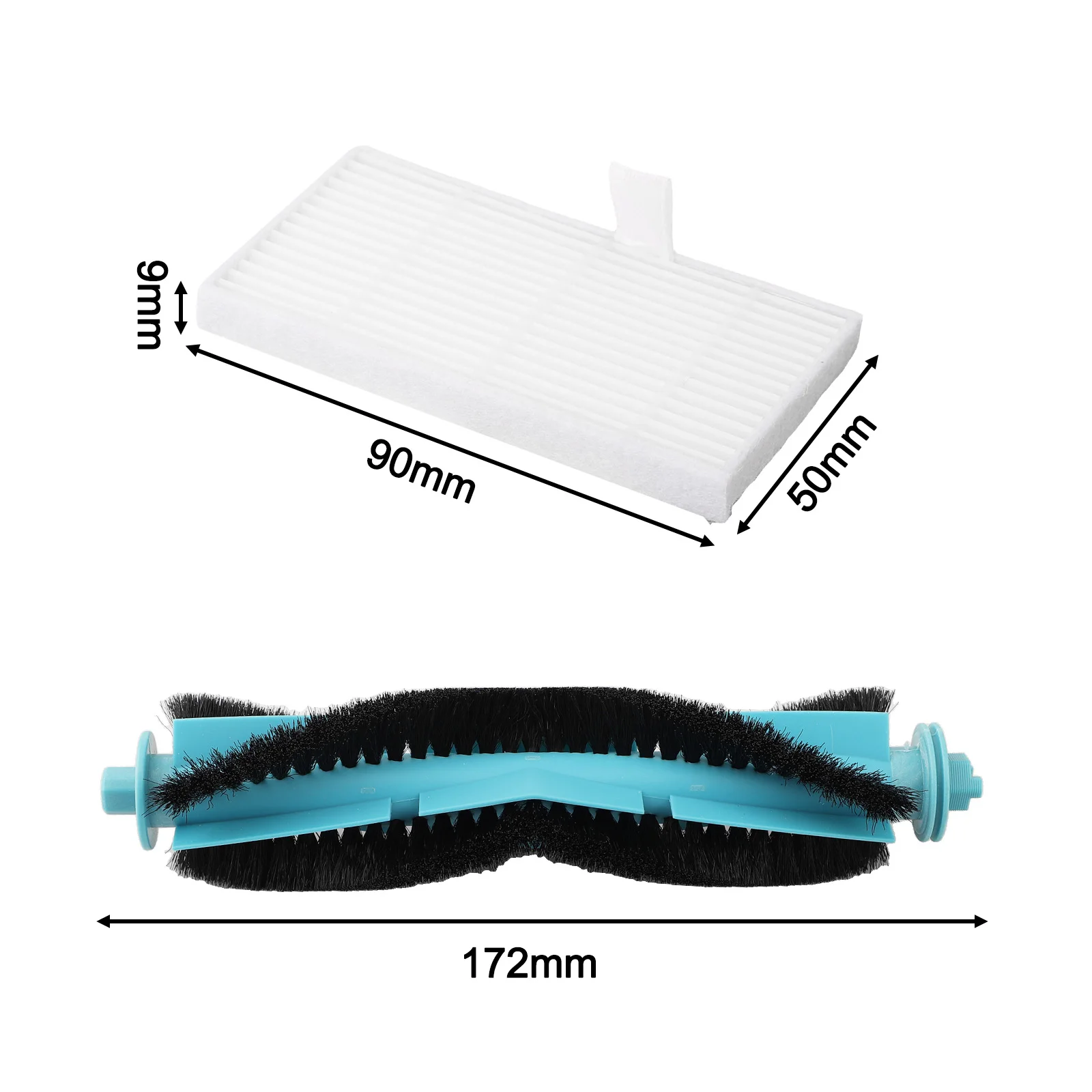 Robust Main Side Brush Filter Kit for Ultenic D10 Vacuum Cleaner Designed for Enhanced Dirt Pickup and Air Filtration