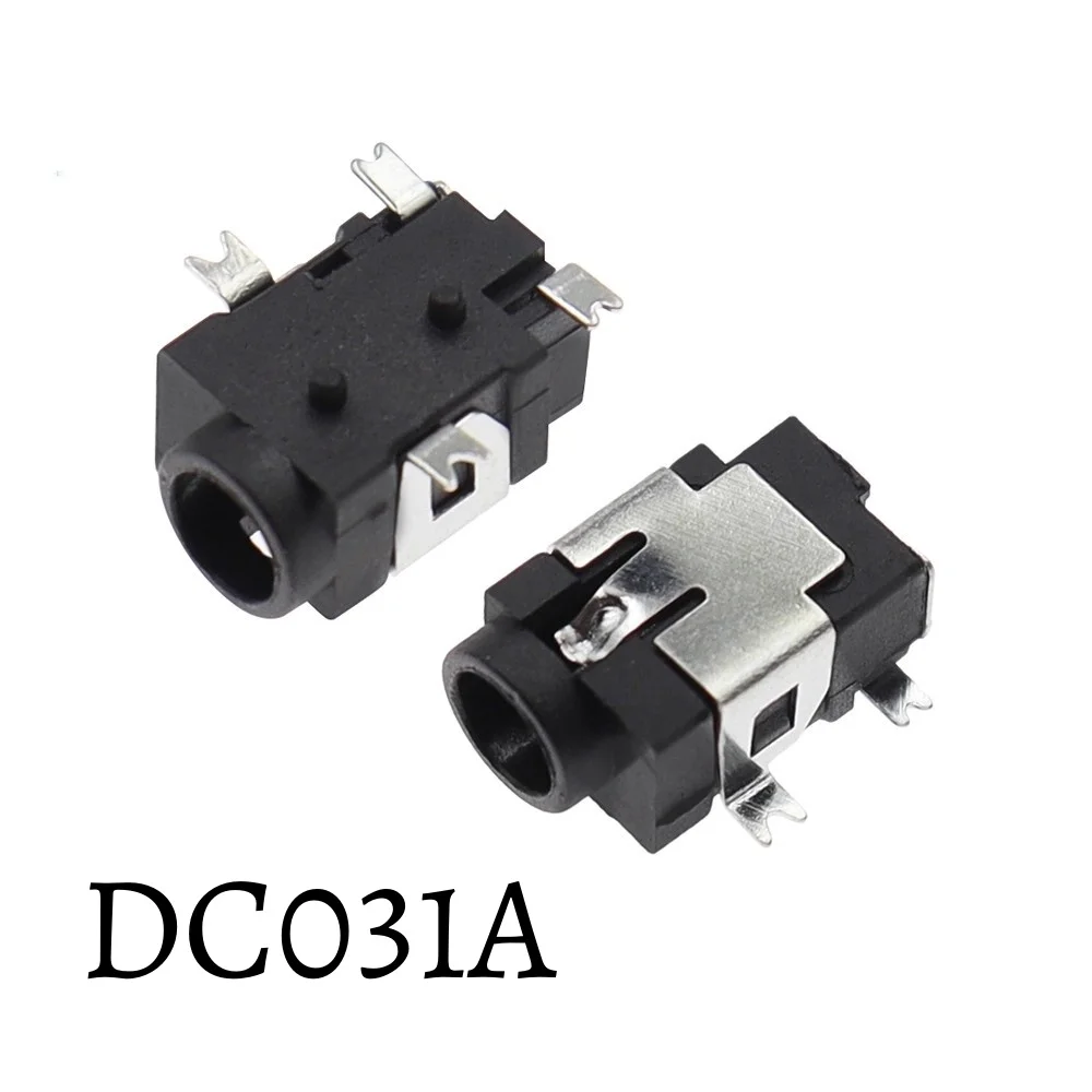 10pcs DC031 DC031A DC power socket 3.5x1.0/1.3mm DC female socket 3.5 * 1.3mm DC-031 4-pin patch/direct insertion
