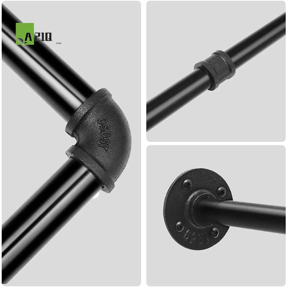 

A21Q -Wall Mounted Clothes Rail, Detachable Clothes Rack Industrial Design Pipe Clothes Rack Wall Hanger For Clothes Storage