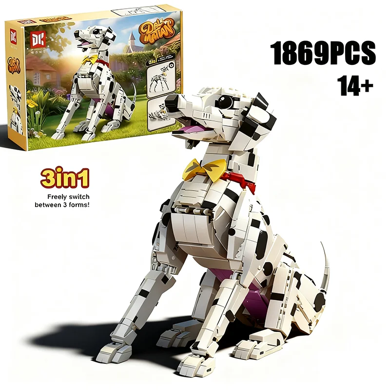 

1869PCS Creative 3in1 Loyal Spotted Dog Building Blocks DIY Educational Construction Toy For Kids Birthday Gift