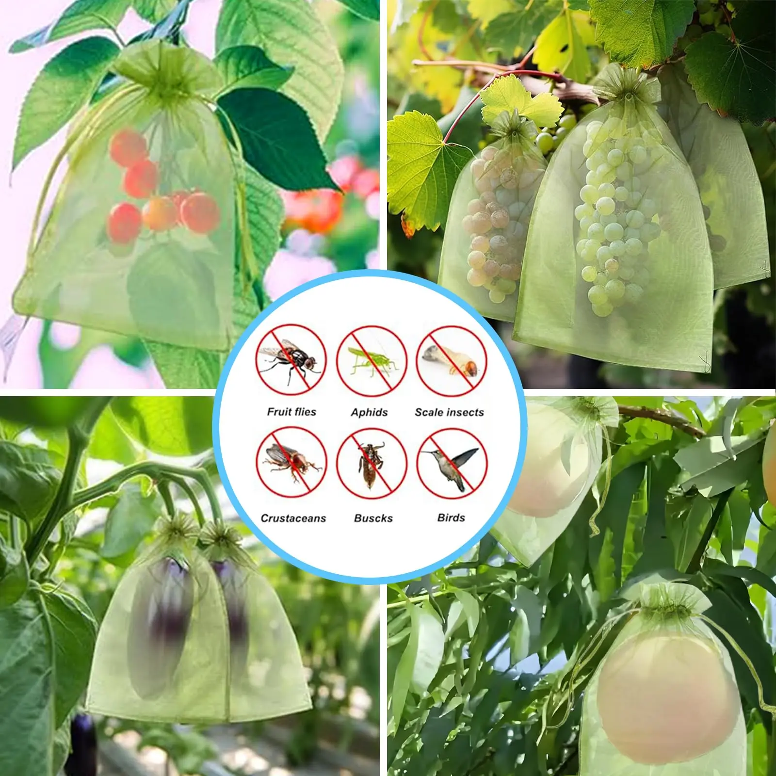 Effective Anti-Bird Netting Fruit Protection Bags Plant Grow Cover Strawberry Grape Vegetable Pest Control Garden Tool Outdoor view 3